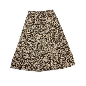 Brown leopard print skirt